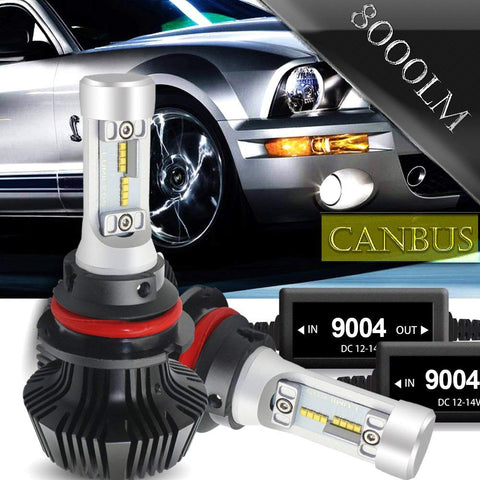 AUSI 9004 HB1 LED Headlight Bulb Hi/Lo Dual beam 8000LM 6500K cool white Philips chip - Hollywood Creations - laser - engraving - clothing - led lights - noco - tumblers - customer