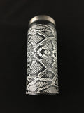 Custom Snake Skin Hydro Dipped Insulated Travel Tumbler W/ Sliding Lid - Hollywood Creations - dipdude - hydro dip - led lights - noco