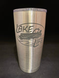 Lake Life Pontoon Tumbler - Hollywood Creations - laser - engraving - clothing - led lights - noco - tumblers - customer
