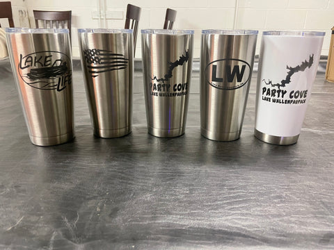 Custom laser engraved tumblers - Hollywood Creations - laser - engraving - clothing - led lights - noco - tumblers - customer