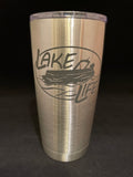 Lake Life Pontoon Tumbler - Hollywood Creations - laser - engraving - clothing - led lights - noco - tumblers - customer