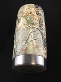 Custom Real Tree Camo Hydro Dipped  20 oz Stainless Steel Vacuum Insulated Tumbler - Hollywood Creations - dipdude - hydro dip - led lights - noco