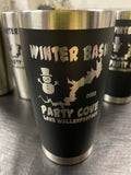 Lake Wallenpaupack Party Cover Winter Bash 2022 Tumbler (Black) - Hollywood Creations - laser - engraving - clothing - led lights - noco - tumblers - customer